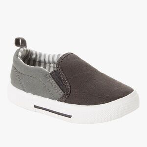 NWT Carter’s Toddler Baby Slip On Canvas Shoes Grey 4